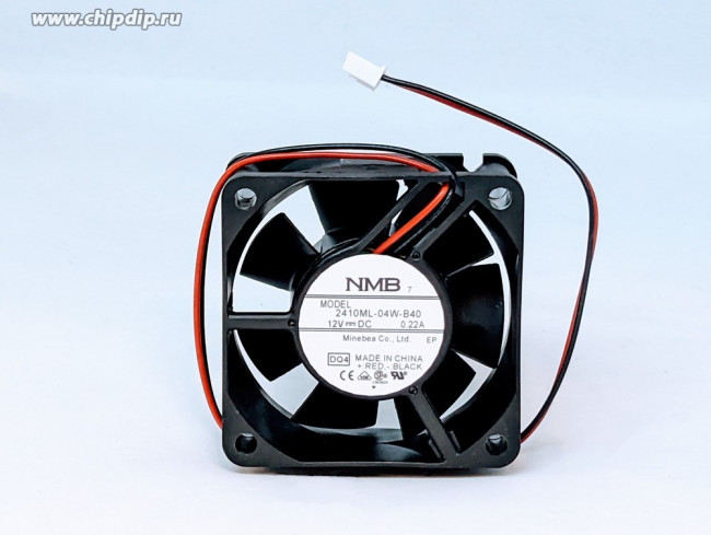 Вентилятор NMB-MAT model 2410ML-04W-b40 12v DC 0.22A 2pin 60x25