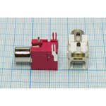 Гнездо RCA на плату угловое, чёрное никелированное, № 2582Bl гн RCA \плат\\чер\ угл\YRJ-0003BK\