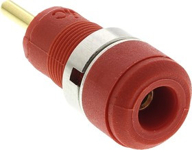 65.9194-22, Red Female Banana Socket, 2mm Connector, 10A, 600V, Gold Plating