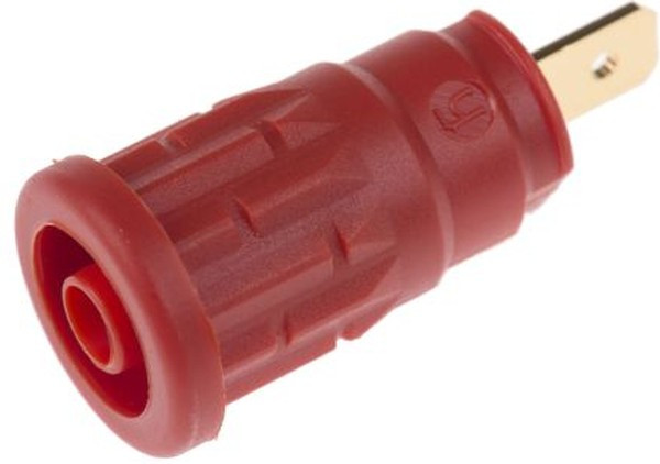 972361101, Red Female Banana Socket, 4 mm Connector, 24A, 1000V ac/dc, Gold Plating