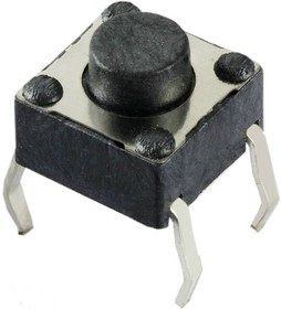 222ADVBA, Tactile Switches Thru Hole AF 160gf Act. Dir. Vertical