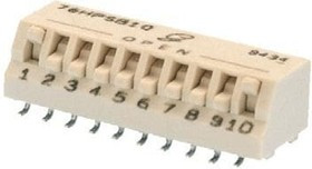 76HPSB02GWRT, DIP Switches / SIP Switches DIPSwitch SPST Piano DIP Gull Wing 2 Pos