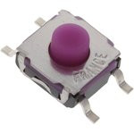 KSEK43GLFS, Микропереключатель TACT, SPST-NO, Положения 2, 0,05A/32ВDC, SMT
