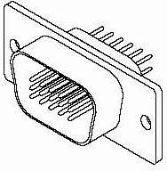 156-1815-E, D-Sub High Density Connectors 15 P HD SOLDER MALE