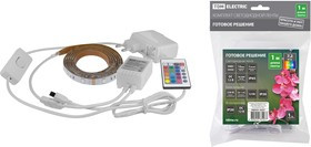 Комплект светодиодной ленты SMD5050-30 LED/м-12 В-7,2 Вт/м-IP65-RGB (1 м), 12 Вт, IR-контроллер TDM Комплект светодиодной ленты SMD5050-30 LED/м-12 В-7,2 Вт/м-IP65-RGB (1 м), 12 Вт, IR-контроллер TDM