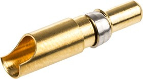 Male Solder D-Sub Connector Power Contact, Gold over Nickel Power, 12 8 AWG