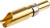 Male Solder D-Sub Connector Power Contact, Gold over Nickel Power, 12 8 AWG