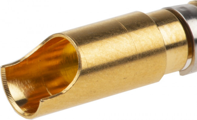 Male Solder D-Sub Connector Power Contact, Gold over Nickel Power, 12 8 AWG