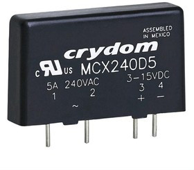 MCX240D5, Relay SSR 15mA 15V DC-IN 5A 280V AC-OUT 4-Pin SIP