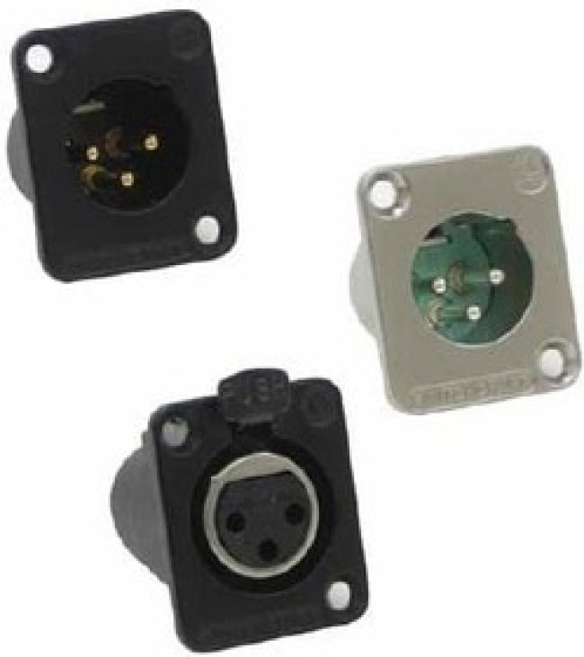 DE3MW, XLR Connectors DE 3M XLR WHT/SLV S/
