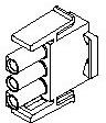 794901-1, Conn Housing PL 3 POS Crimp ST Cable Mount Black Package