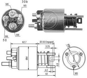 ZM2395, Реле втягивающее BMW E46/E39