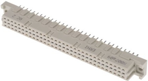 223839 / 223839-E, 64 Way 2.54mm Pitch, Type C Class C2, 2 Row, Straight DIN 41612 Connector, Socket