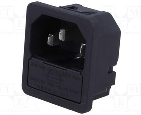 6200.4115, AC Power Entry Modules SNAP-IN 1-POLE SOLDR Socket and fusedraw