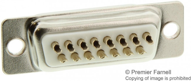 40-9715M, D SUB CONNECTOR, PLUG, 15POS, SOLDER