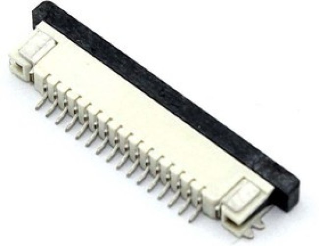 Разъем FPC Half Coverage Bottom Contact 0.8K-BX-16PWB 16 pin высота 2мм шаг 0,8мм