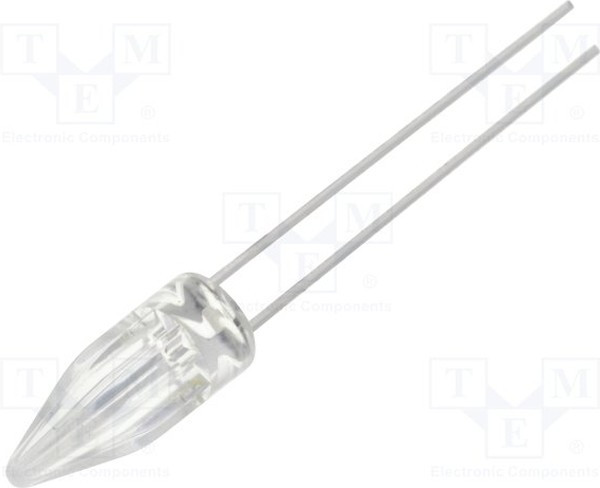 OSPW5AA1B, LED; 5mm; white cold; 1560?3000mcd; 130°; 3.1?3.6V; Front: Rocket OSPW5AA1B, LED; 5mm; white cold; 1560?3000mcd; 130°; 3.1?3.6V; Front: Rocket