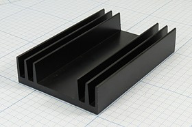 Радиатор охлаждения 100x 65x 20, F43, Al, серый, HS080-100