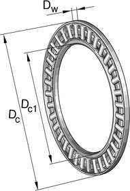 AXK4565-A/0-10 45mm I.D Needle Roller Bearing, 65mm O.D