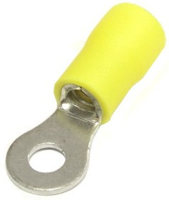 RVL5.5-4 yellow, Наконечник кольцевой изолированный RVL5.5-4, 48 А, 12-10 AWG, желтый, латунь луженая