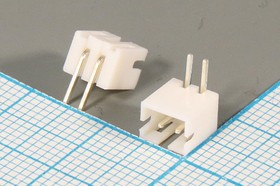 Разъем питания WB вилка, контакты 1x 2, шаг P2.0, монтаж на плату, угловой, WB-02R