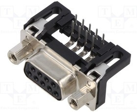 09661126603, D-Sub; PIN: 9; socket; female; angled 90°; THT; UNC 4-40