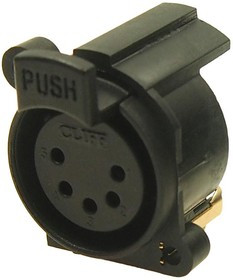 MP300405, Аудио разъем XLR, 5 контакт(-ов), Гнездо, Panel PCB Mount, Контакты с Покрытием из Золота