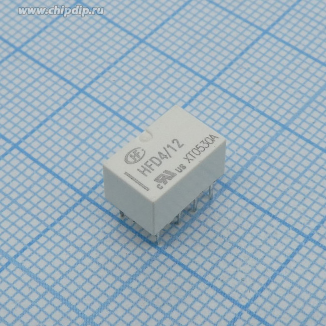 HFD4/12 (IM06TS), Реле 2 переключ.12VDC, 2A/250VAC DPDT