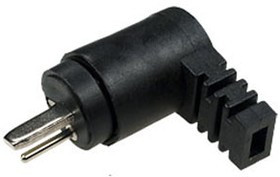 1-604, разъем аудио "точка-тире" штекер пластик угловой на кабель винт