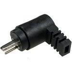 1-604, разъем аудио "точка-тире" штекер пластик угловой на кабель винт