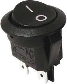 RR812C1121, ROCKER SWITCH, DPST, BLACK, PANEL