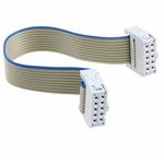 MIKROE-196, FLAT CABLE, Шлейф на 10 линий с двумя разъемами IDC-10