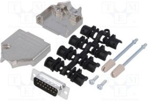 MHDTZK15-DM15P-K, Разъем D-Sub; PIN: 15; вилка; "папа"; прямой; пайк