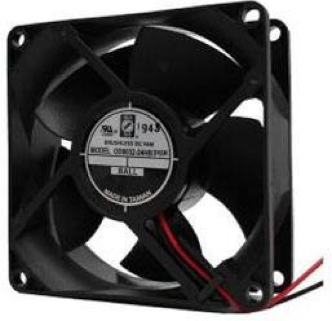 OD8032-24HBIP69K, DC Fans DC Fan, 80x80x32mm, 24VDC, 77CFM, 0.33A, 50dBA, 6000RPM, Ball, Wire, IP69K