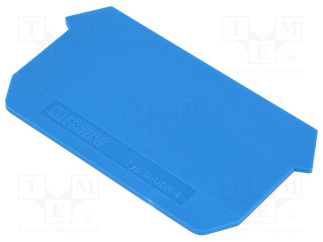 2775197, D-UDK 4 BU Series End Cover for Use with Modular Terminal Block