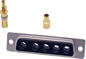 682M5W5203L001, COMBO D-SUB CONN, RCPT, DB-5W5, PANEL