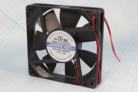 Вентилятор 120x120x25, напряжение 12В, ток 0,50А, выводы 2L, подшипник качения, JF1225B1UR-RJAMIC
