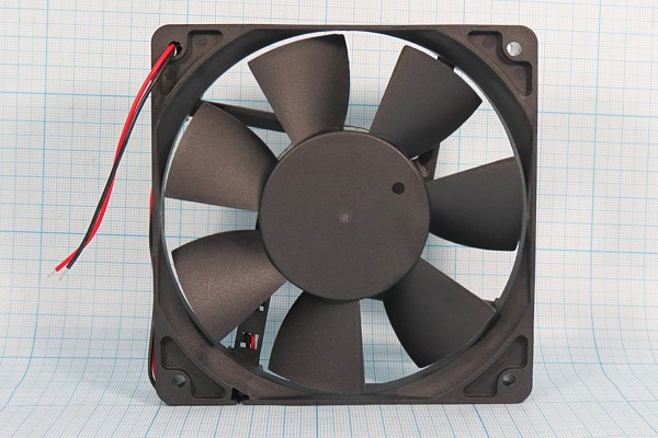 Вентилятор 120x120x25, напряжение 12В, ток 0,50А, выводы 2L, подшипник качения, JF1225B1UR-RJAMIC