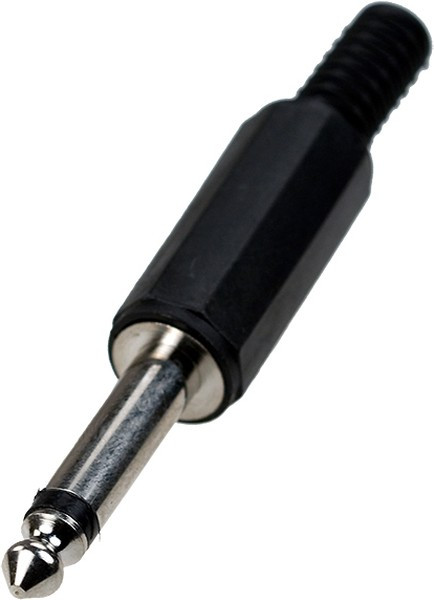 1-100 (NP-202), штекер аудио 6.35мм моно пластик на кабель