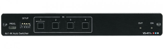 Kramer VS-411X, Коммутатор 4х1 HDMI с автоматическим переключением; коммутация по наличию сигнала, поддержка 4K60 4:4:4, деэмбедирование ауд Kramer VS-411X, Коммутатор 4х1 HDMI с автоматическим переключением; коммутация по наличию сигнала, поддержка 4K60 4:4:4, деэмбедирование ауд