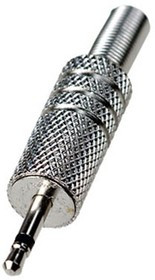 1-004, штекер аудио 2.5мм моно металл на кабель