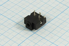 Гнездо 3,5стерео, 5C, на плату, угловое, ON-OFF, ОНп-ВГ-6; №701 гн 3,5стерео\5C\плат\ угл\ON-OFF\ОНп-ВГ-6\