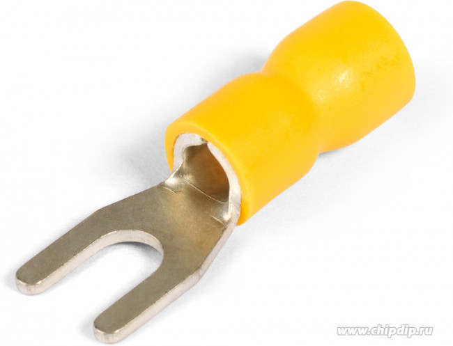 47489, Наконечник кабельный вилочный изолированный НВИ 6.0-4 серия ПРОФИ (КВТ) 47489, Наконечник кабельный вилочный изолированный НВИ 6.0-4 серия ПРОФИ (КВТ)