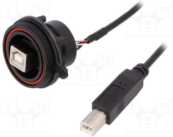 PX0844/B/0M50/B, Гнездо, USB B, гнездо USB B-спереди, вилка USB B, USB Buccaneer