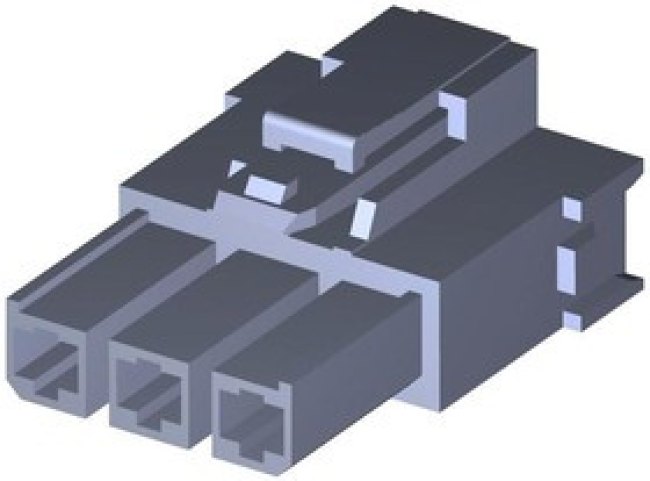 200456-1213, Корпус разъема, Mega-Fit 200456, Гнездо, 3 вывод(-ов), 5.7 мм