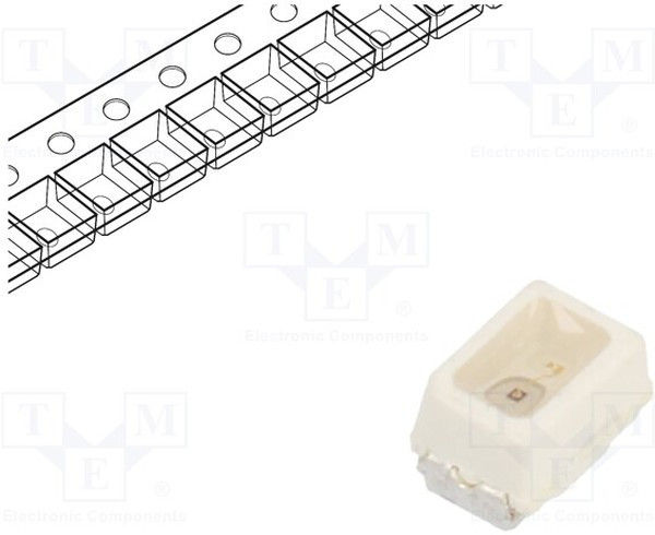 VLMK23R1S1-GS08, LED; SMD; Mini PLCC2; red; 112?130(typ)-224mcd; 2.3x1.3x1.4mm; 60° VLMK23R1S1-GS08, LED; SMD; Mini PLCC2; red; 112?130(typ)-224mcd; 2.3x1.3x1.4mm; 60°