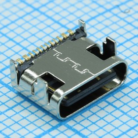 DS1144-07-16FS8BNR0, розетка USB Type-C угловая, 16 конт., SMT / DS1144-07-16FS8BNR0