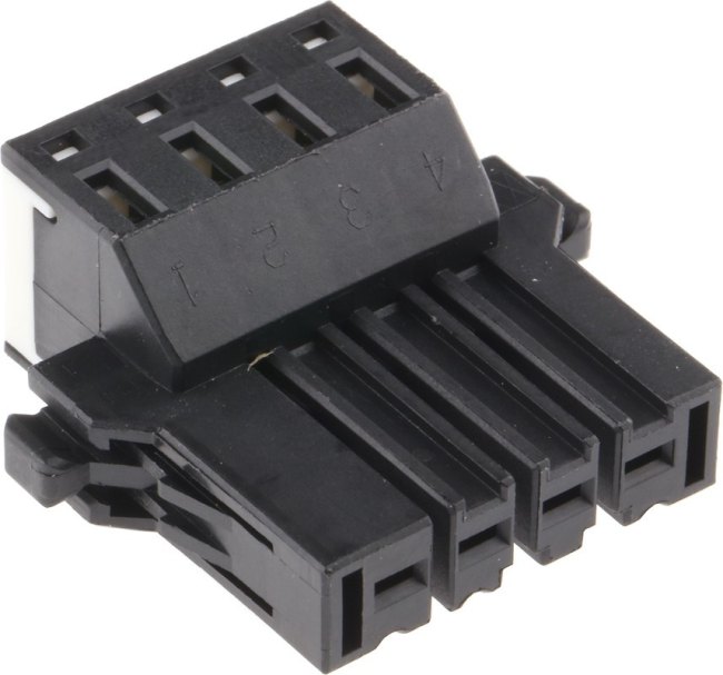 04JFAT-SBXGF-I, J300 Female Connector Housing, 5.08mm Pitch, 4 Way, 1 Row