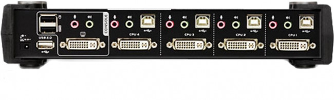 CS1764A, 4 Port USB DVI KVM Switch, 3.5 mm Stereo 1920 x 1200 Maximum Resolution