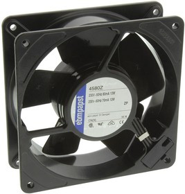 4656X, AC Axial Fan, серия 4000X, 230V, Square, 119 мм, 38 мм, Качения, 106 фут³/мин